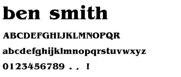 Ben Smith font